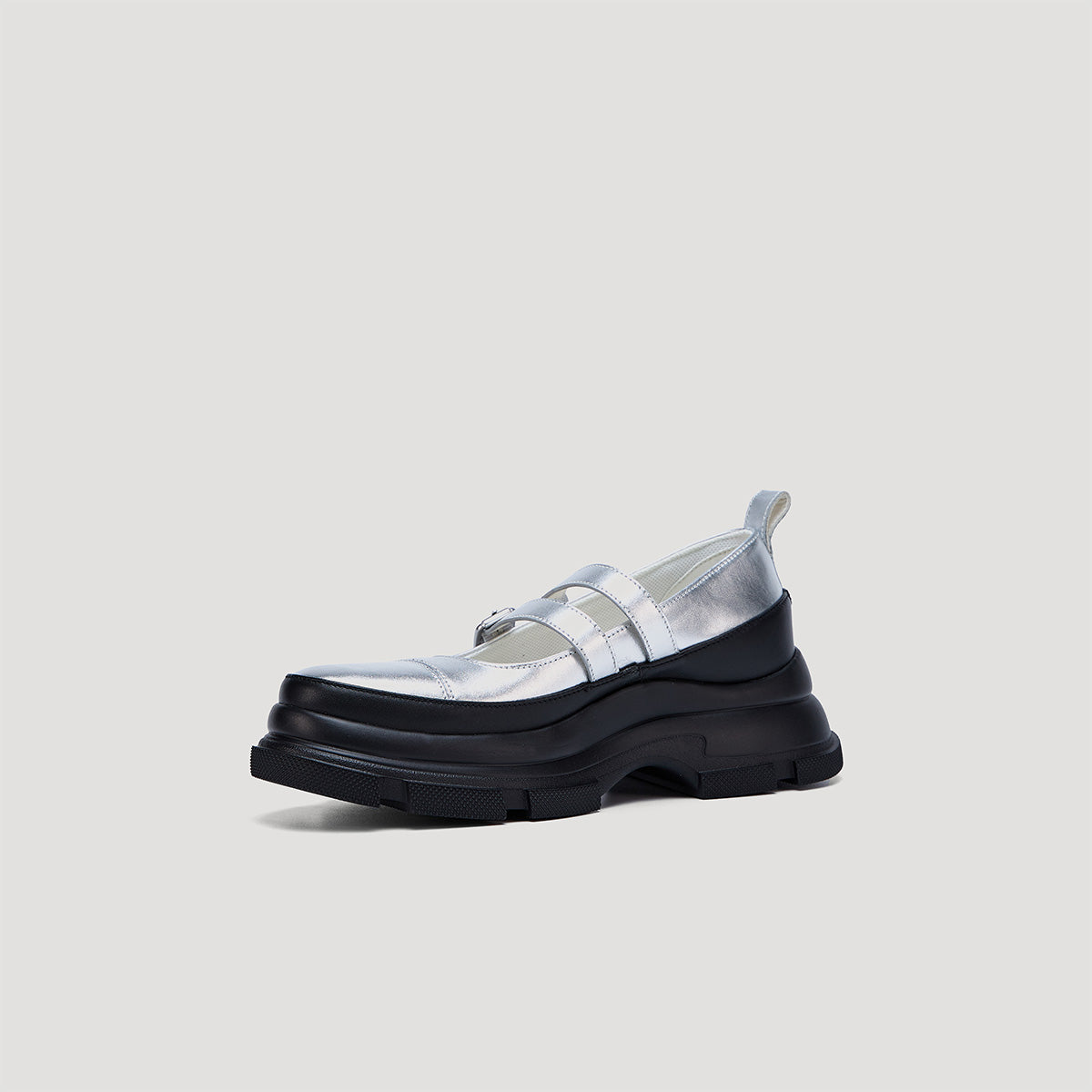 both - GAO EVA TWO STRAP MARYJANE-SILVER/BLACK – both paris