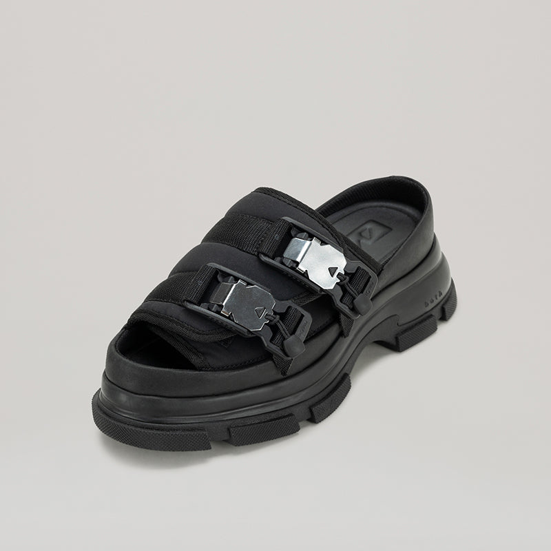 靴 both paris GAO EVA BUCKLED SLIDES-BLACK both - GAO EVA BUCKLED SLIDES-BLACK – both paris