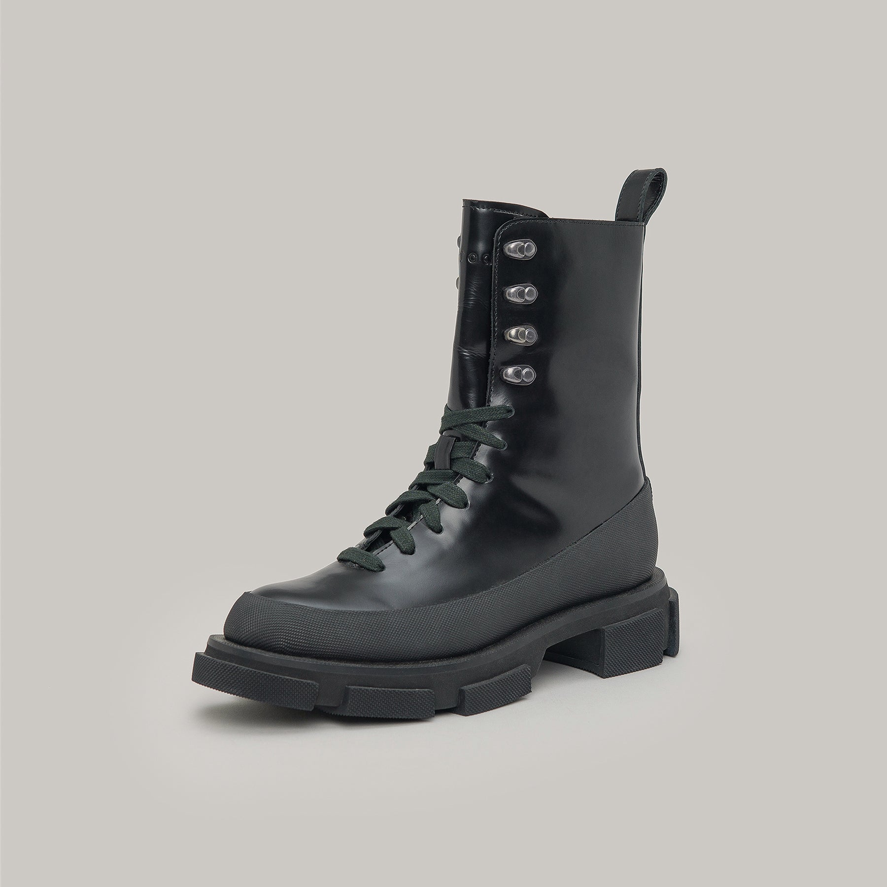 GAO HIGH BOOTS - SPAZZOLATO-BLACK/BLACK – both paris
