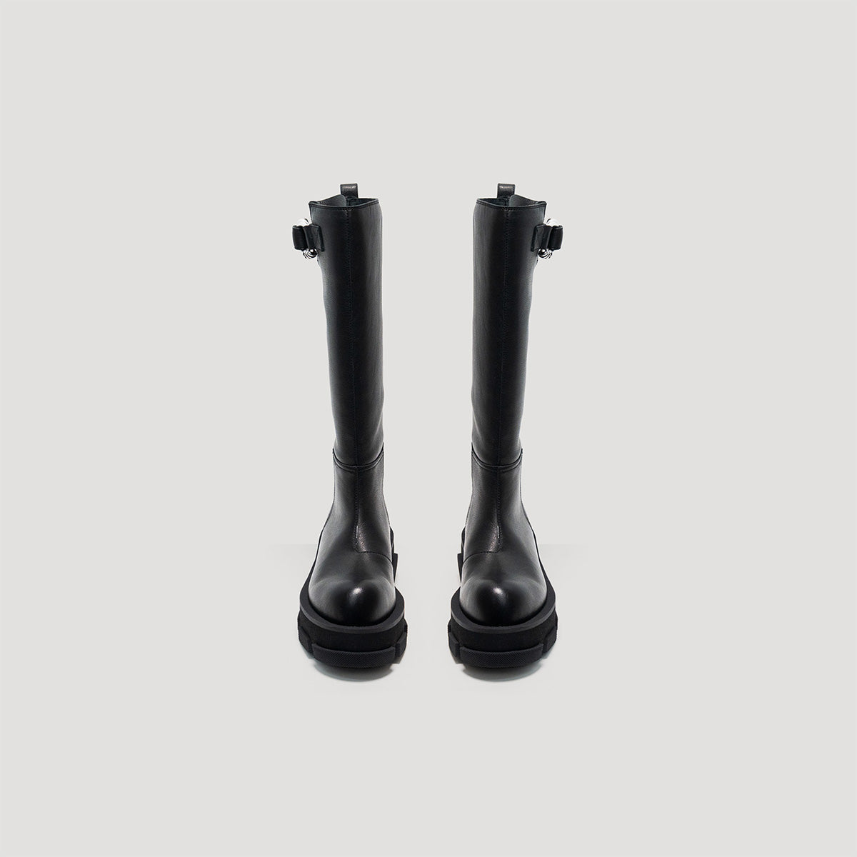 靴 both - GAO PLATFORM KNEE BOOTS-BLACK both - GAO PLATFORM HELIUM KNEE BOOTS WITH BUCKLE-BLACK/BLACK