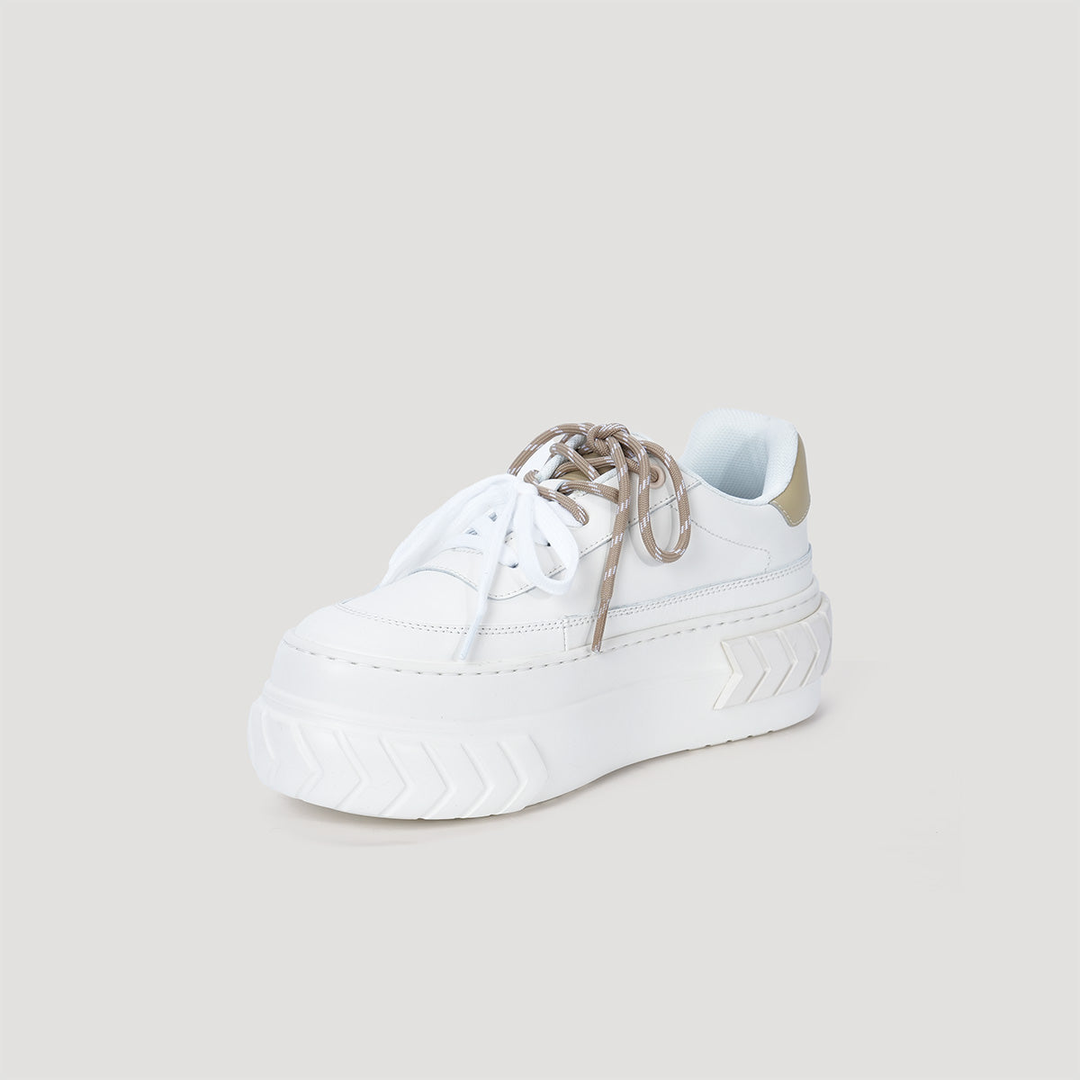 both - TYRES PLATFORM SIGNATURE SNEAKER-WHITE/BEIGE – both paris