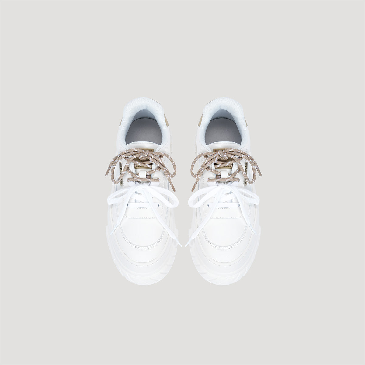 both - TYRES PLATFORM SIGNATURE SNEAKER-WHITE/BEIGE – both paris