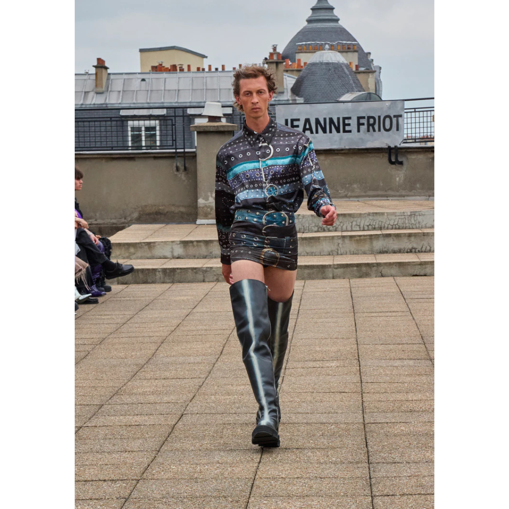 both X Jeanne Friot GAO PLATFORM THIGH HIGH BOOTS-BLACK both