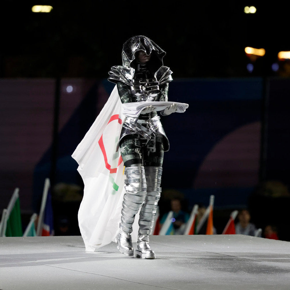 both Shoes Worn by Paris Olympic Game Opening Ceremony's Joan of Arc