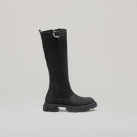 both - GAO PIERCED KNEE BOOT-BLACK