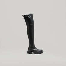  both-GAO PIERCED THIGH HIGH BOOT-BLACK