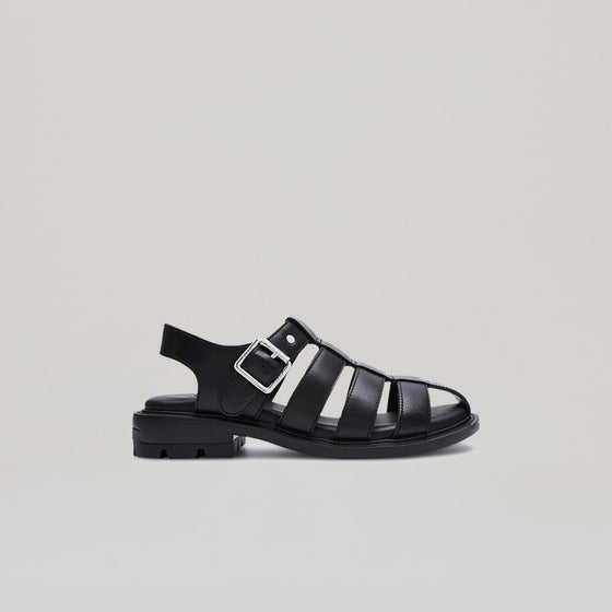 both - RE:RE FISHERMAN SANDALS-BLACK