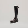 both-GAO PIERCED KNEE BOOT-BROWN