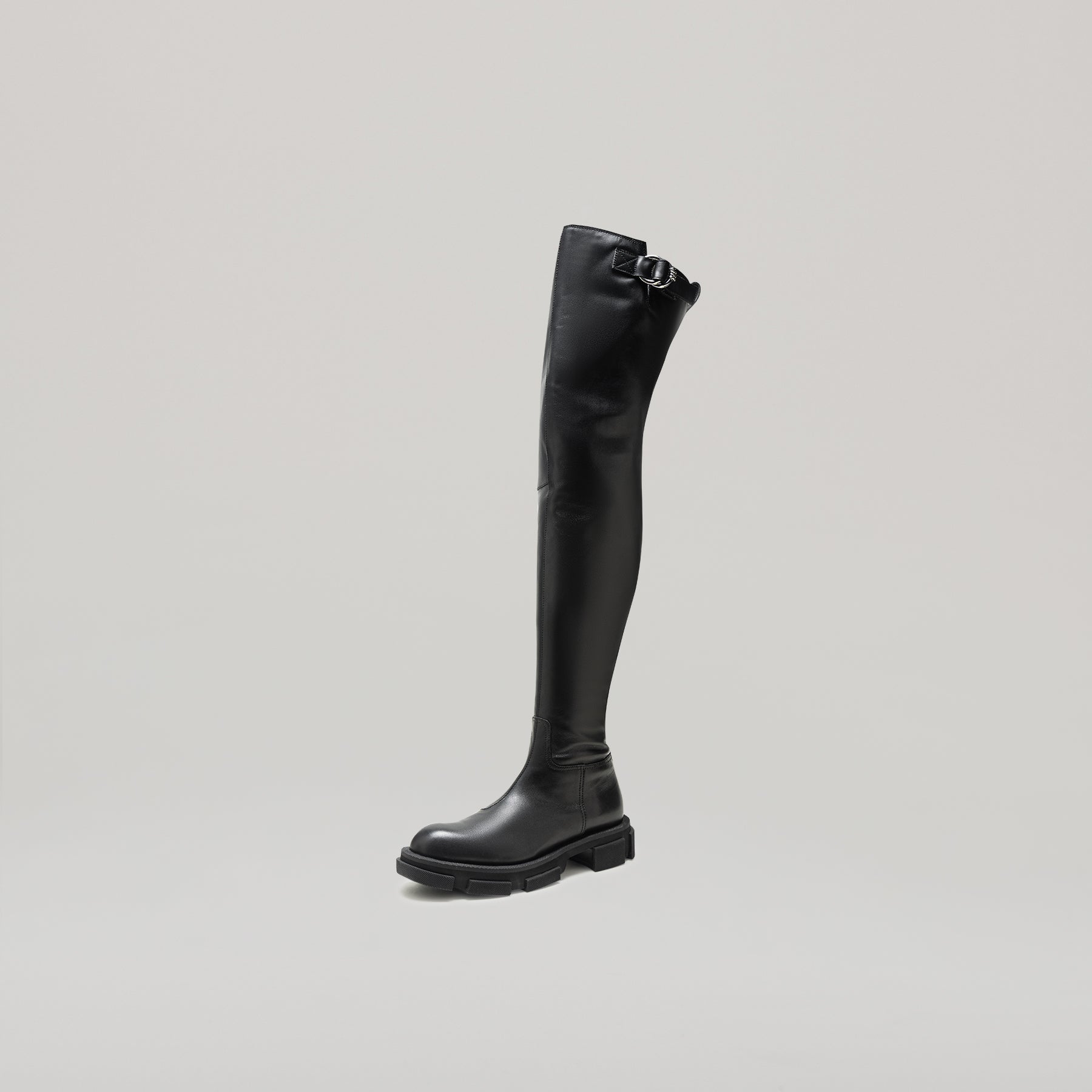 both - GAO PIERCED THIGH HIGH BOOT-BLACK – both paris