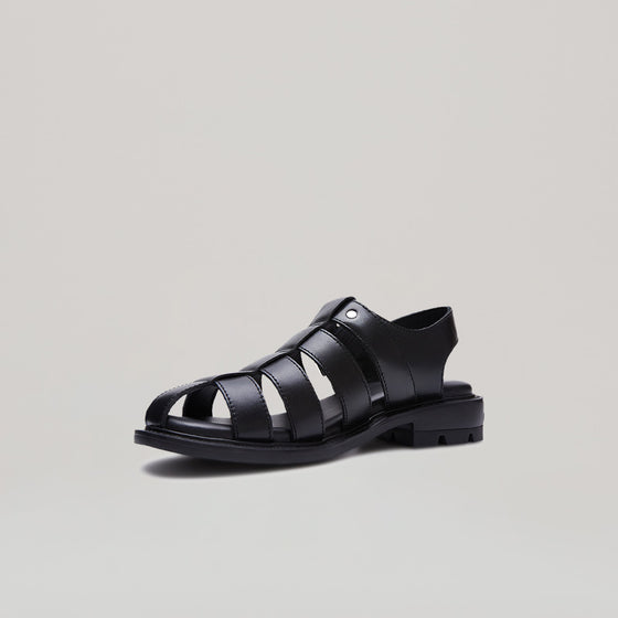 both - RE:RE FISHERMAN SANDALS-BLACK