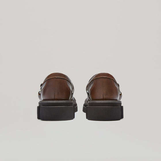 both-GAO PIERCED LOAFER-BROWN