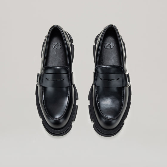 both-GAO PIERCED LOAFER-BLACK