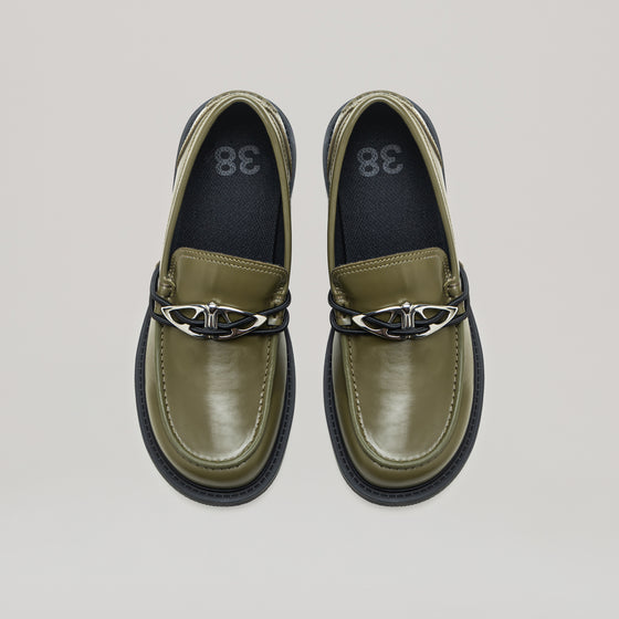 both-RE:RE MOCCASIN LOAFER-BROWN/GREY