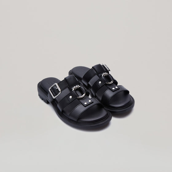 both - RE:RE SANDALS-BLACK