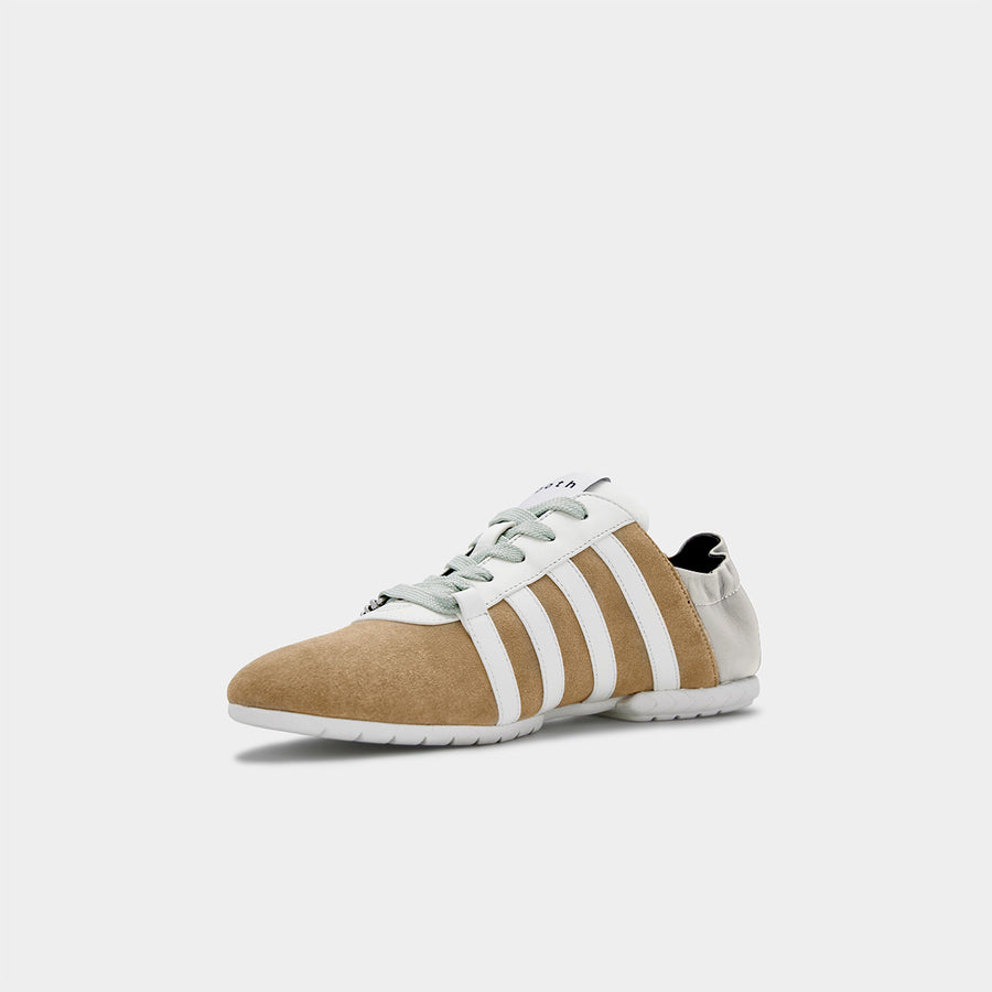 TYRES GLIDER LACED UP SNEAKER - KHAKI-GREY/WHITE
