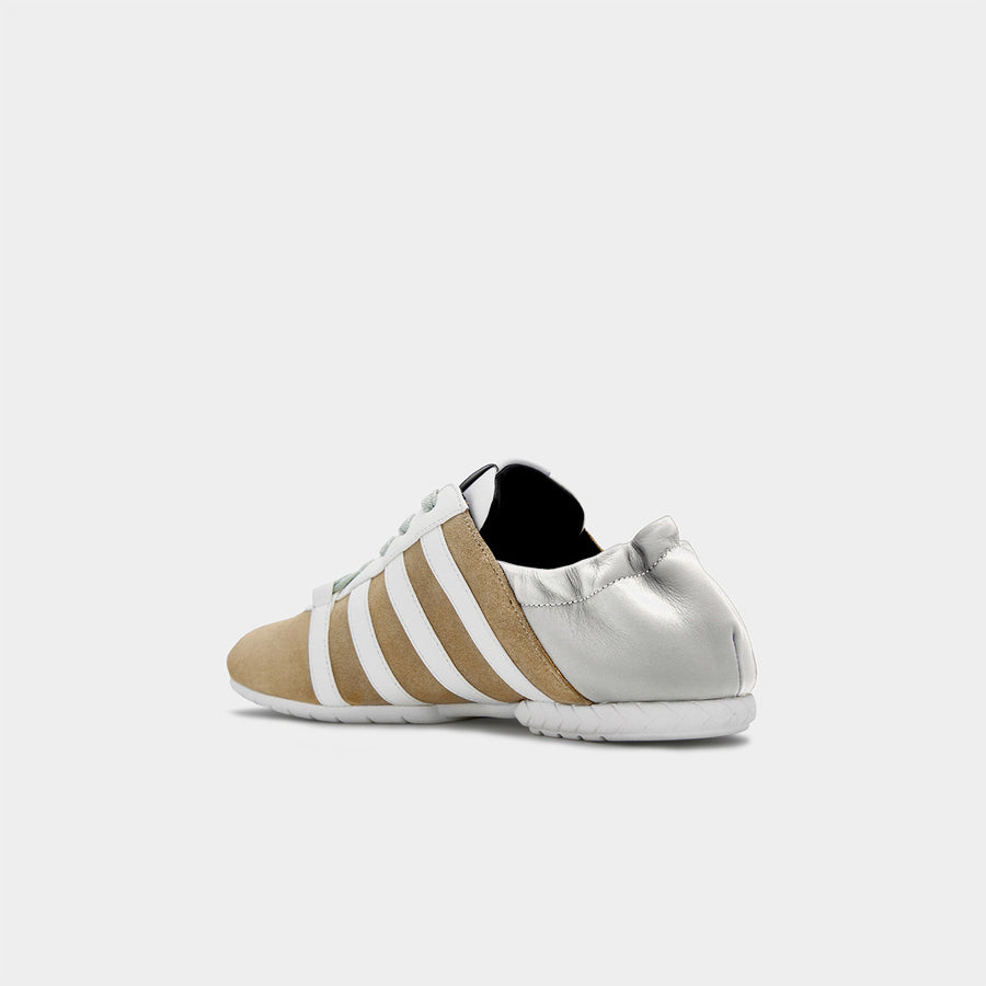 TYRES GLIDER LACED UP SNEAKER - KHAKI-GREY/WHITE