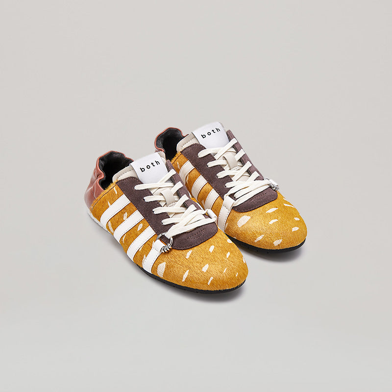 TYRES GLIDER LACED UP SNEAKER - BROWN/WHITE