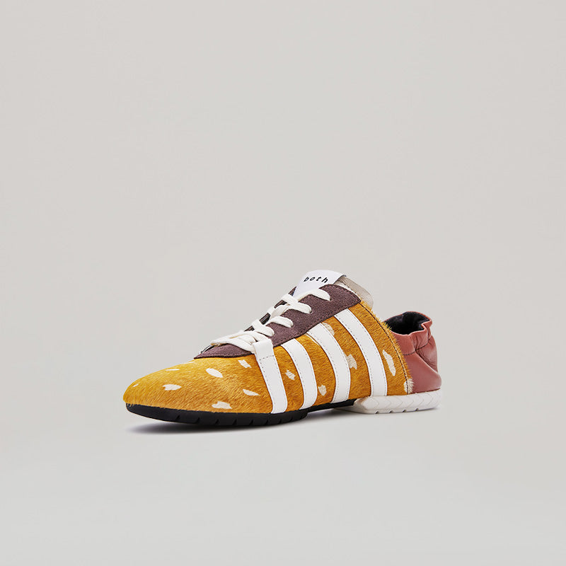 TYRES GLIDER LACED UP SNEAKER - BROWN/WHITE