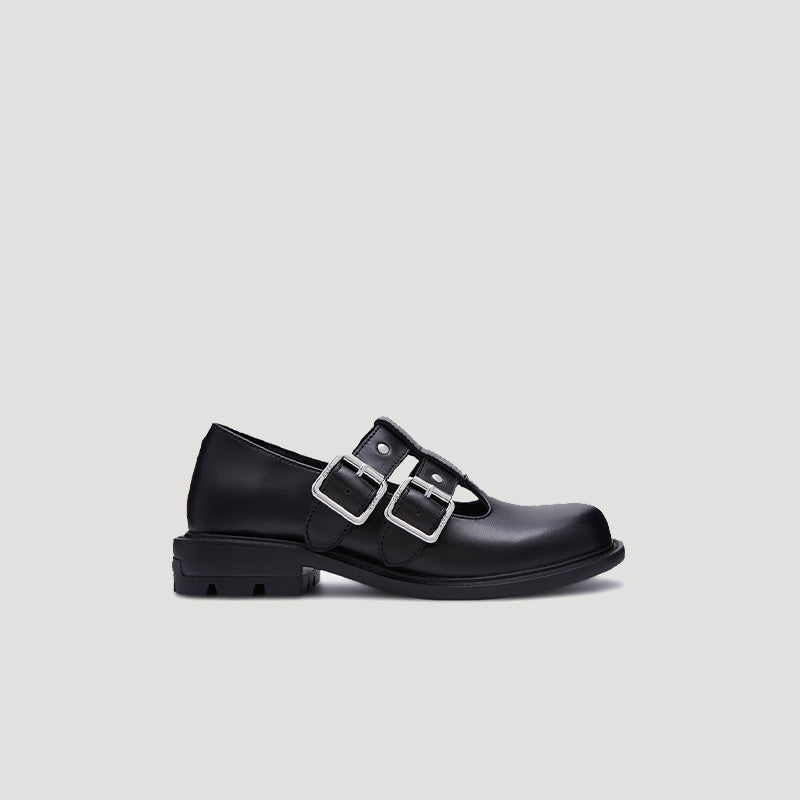 Black RE:RE MARYJANE unisex shoes with classic design