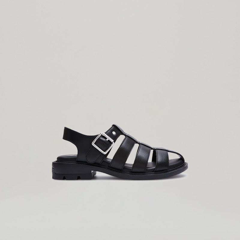 RE:RE FISHERMAN SANDALS in black unisex design stylish footwear