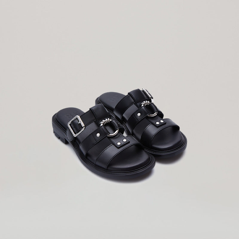 RE:RE SANDALS - BLACK/BLACK