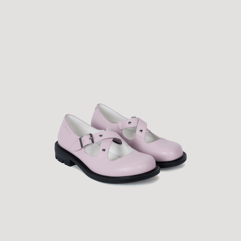 RE:RE CROSS STRAP MARYJANE - PINK/BLACK