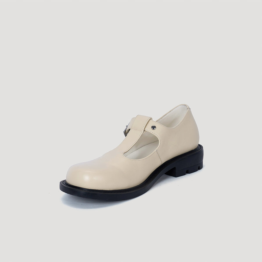 RE:RE T-BAR MARYJANE - PALE-YELLOW/BLACK