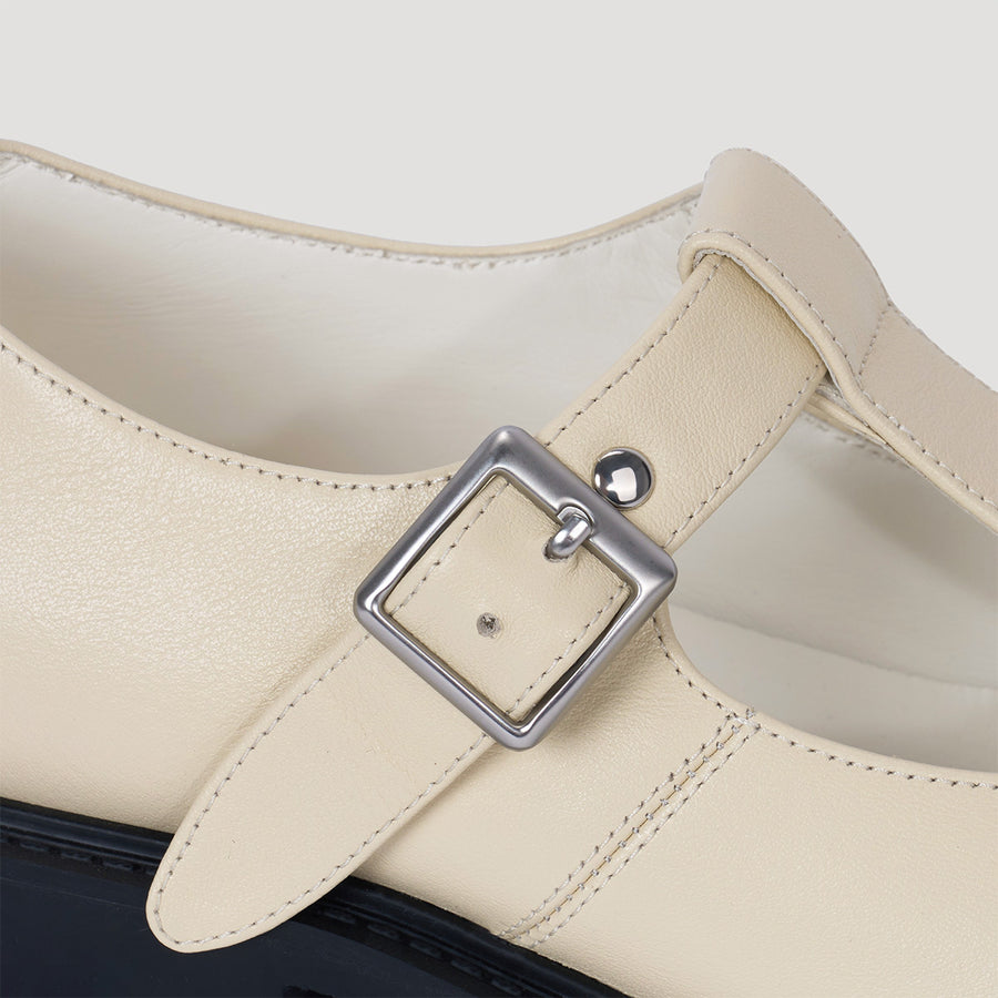 RE:RE T-BAR MARYJANE - PALE-YELLOW/BLACK