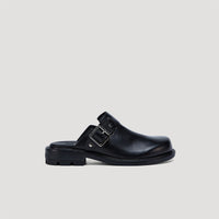 both - RE:RE MULES WITH BUCKLE-BLACK/BLACK