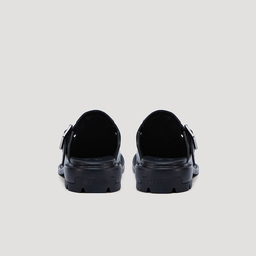 RE:RE MULES WITH BUCKLE - BLACK/BLACK