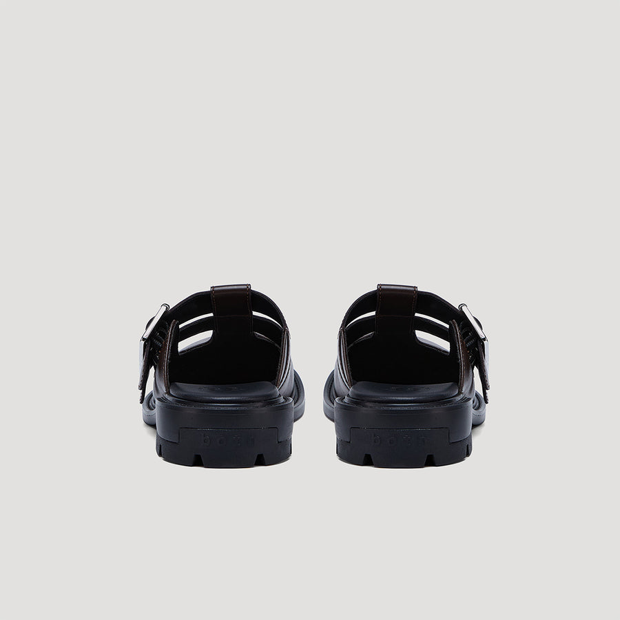 RE:RE MARYJANE MULES - BROWN/BLACK