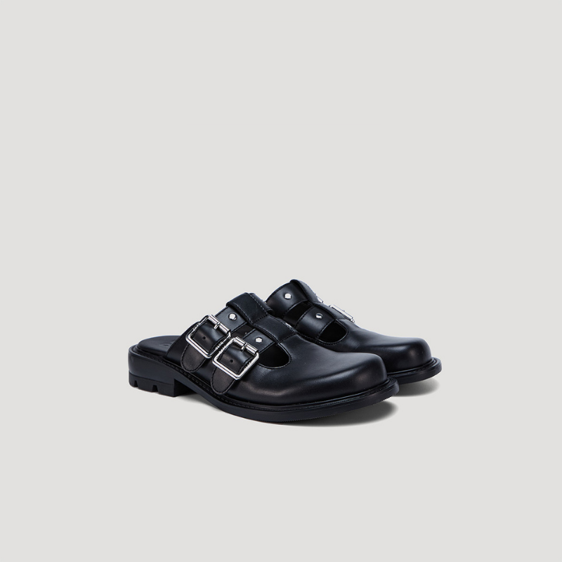 RE:RE MARYJANE MULES - BLACK/BLACK
