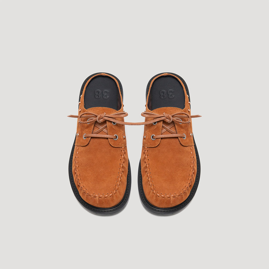 RE:RE LOAFER MULES - CHOCO-BROWN/BLACK