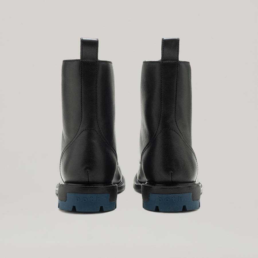 RE:RE MOCCASIN BOOTS - BLACK/BLUE