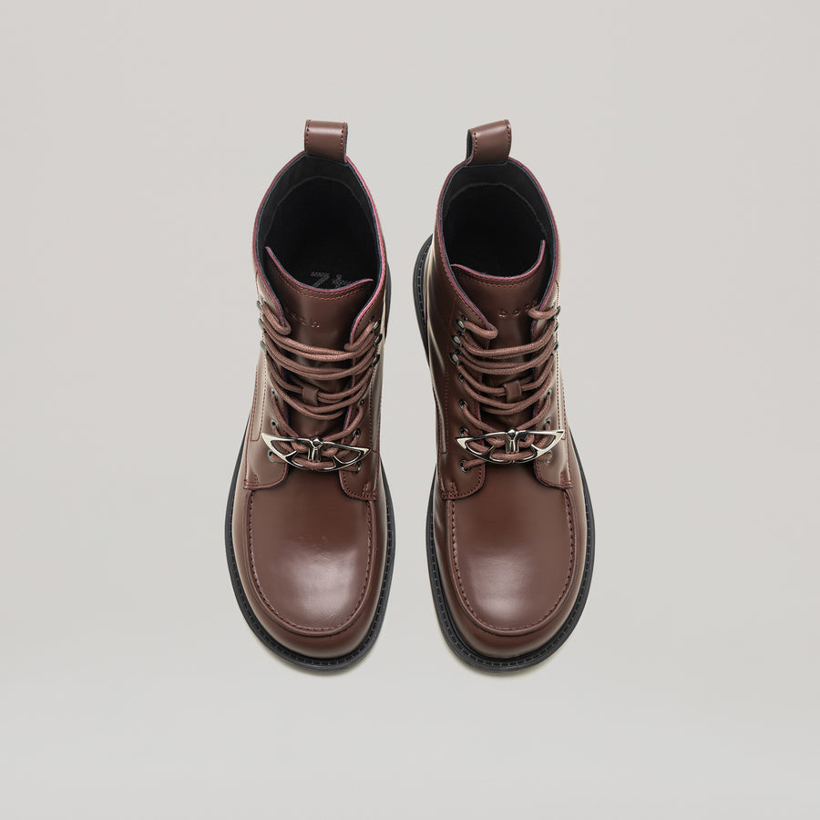 RE:RE MOCCASIN BOOTS - BROWN/BLACK