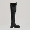 both x DION LEE-GAO PLATFORM THIGH-HIGH BOOT WITH TOOLBELT-BLACK