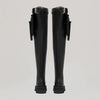 both x DION LEE-GAO PLATFORM THIGH-HIGH BOOT WITH TOOLBELT-BLACK