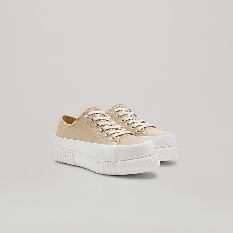 EVA PLATFORM SNEAKER - WHITE/BEIGE
