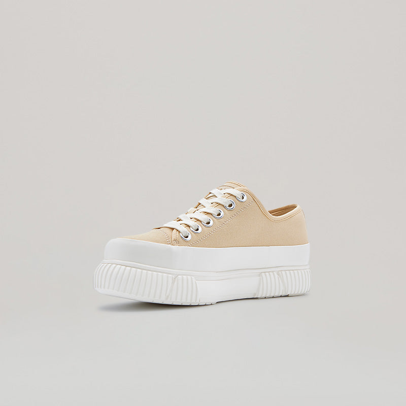EVA PLATFORM SNEAKER - WHITE/BEIGE