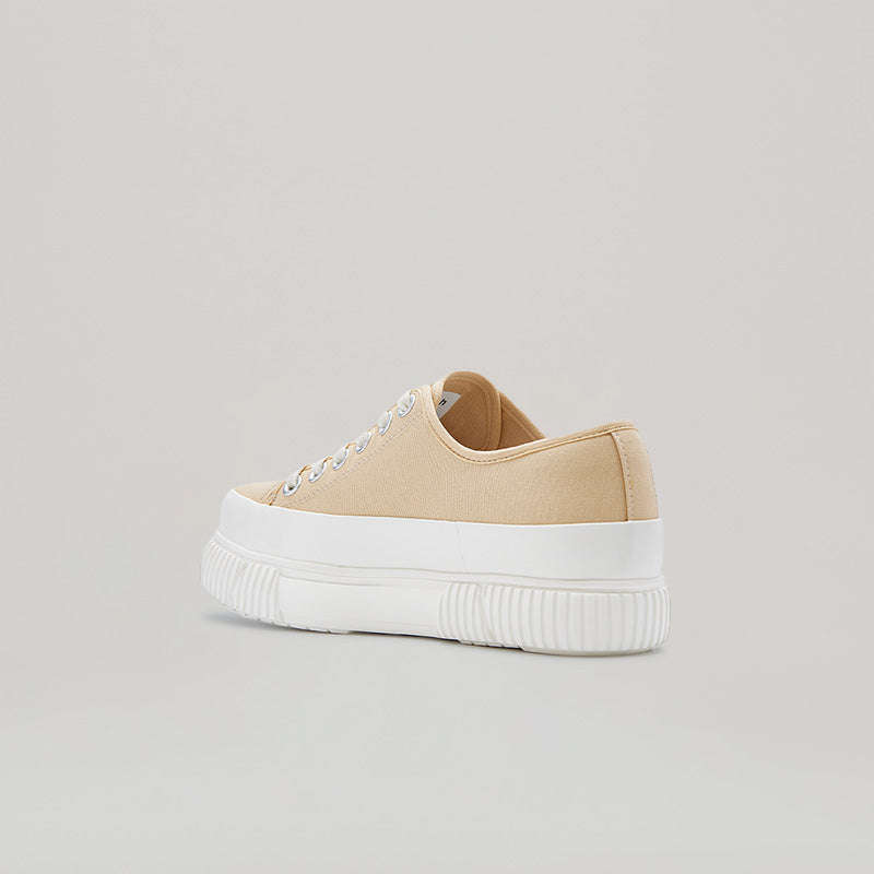 EVA PLATFORM SNEAKER - WHITE/BEIGE