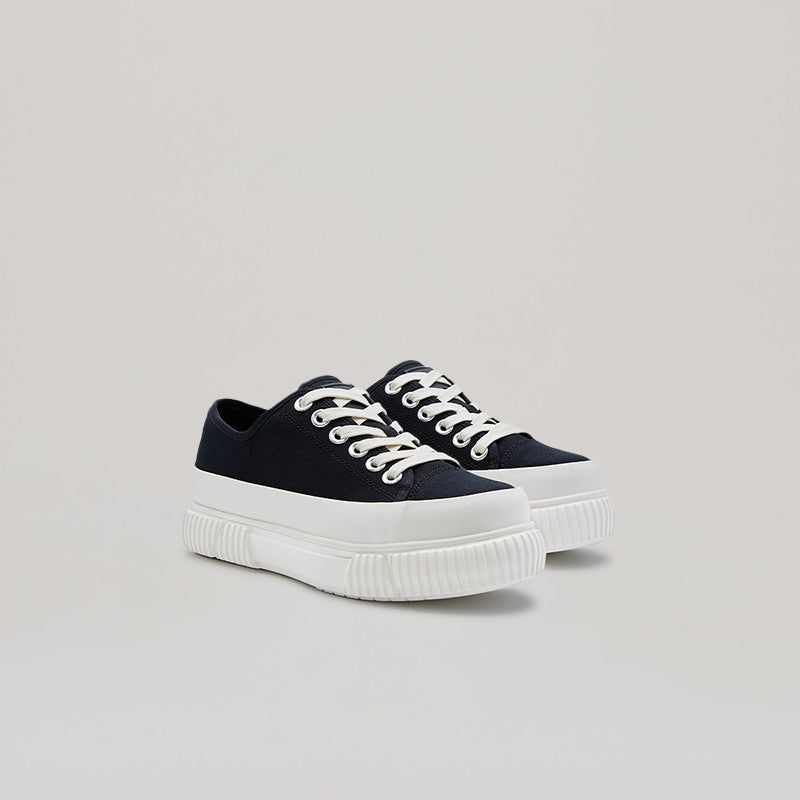 EVA PLATFORM SNEAKER - WHITE/BLACK