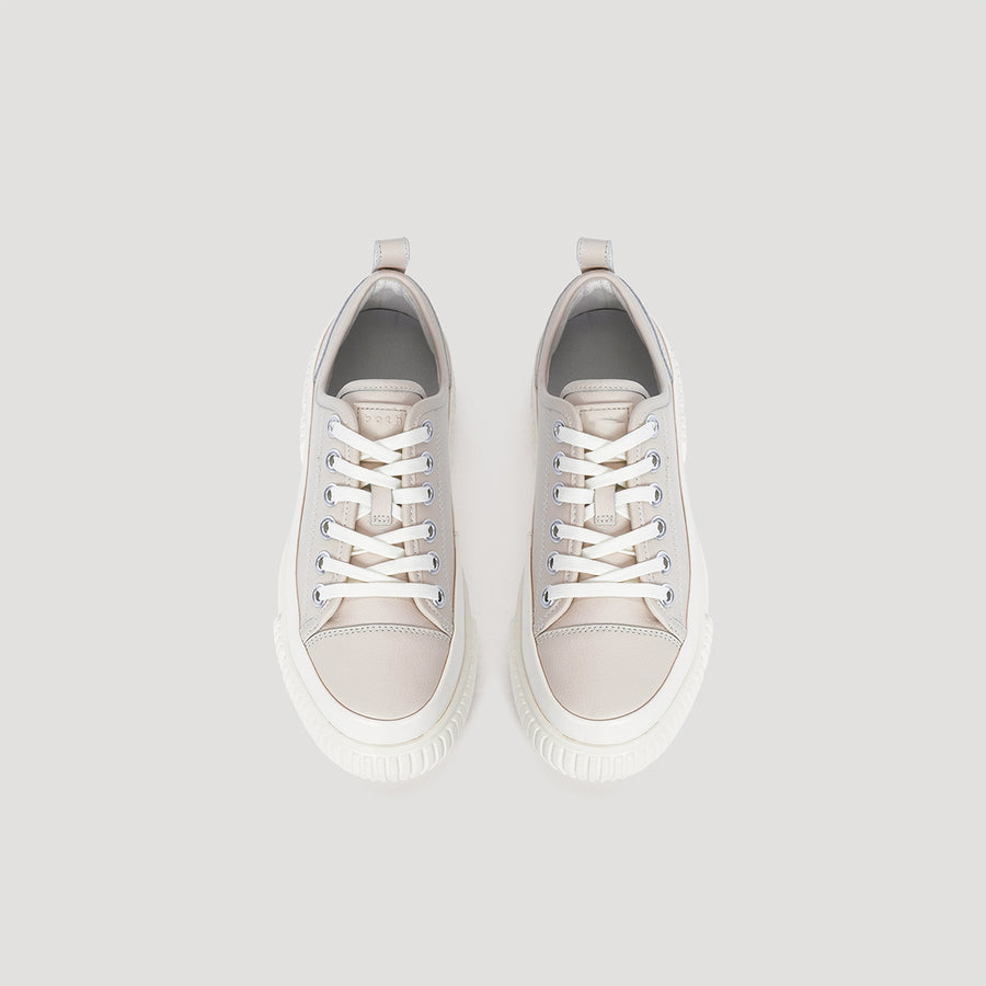 EVA PLATFORM SIGNATURE SNEAKER - BEIGE/BEIGE
