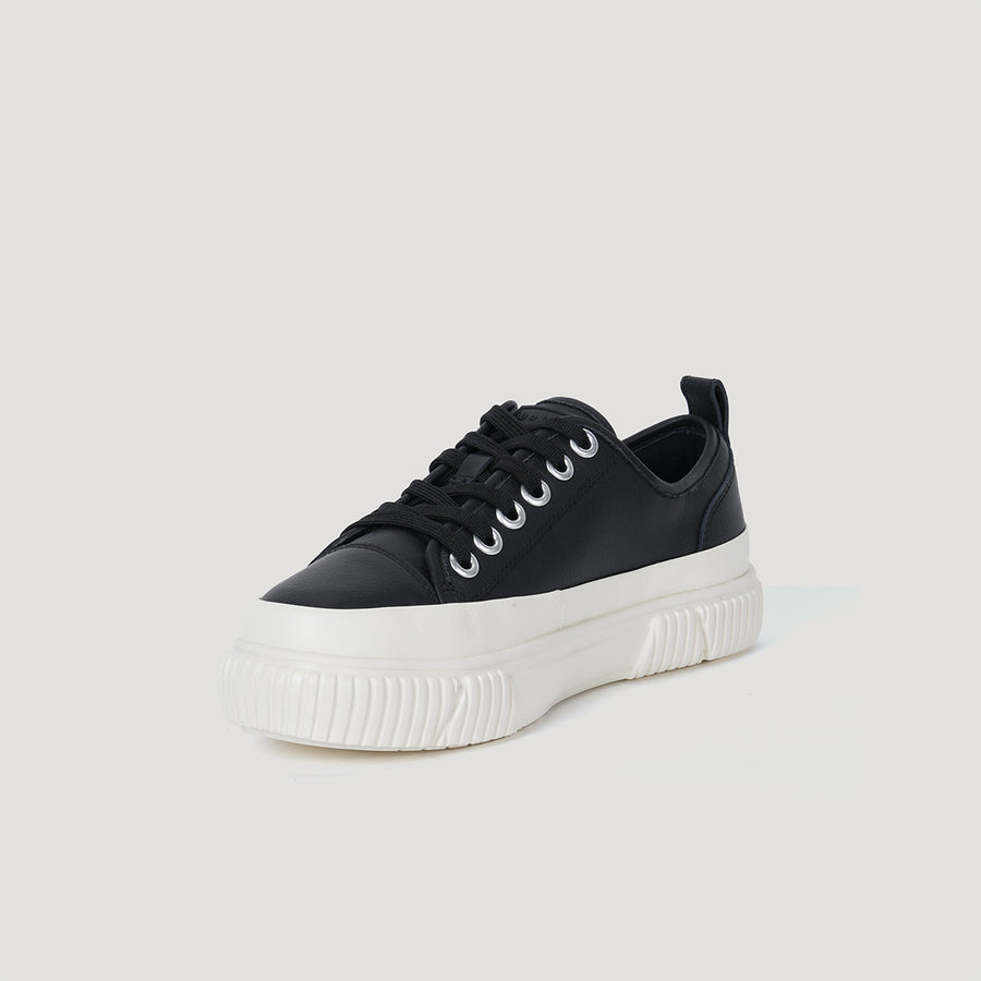 EVA PLATFORM SIGNATURE SNEAKER - BLACK/BEIGE