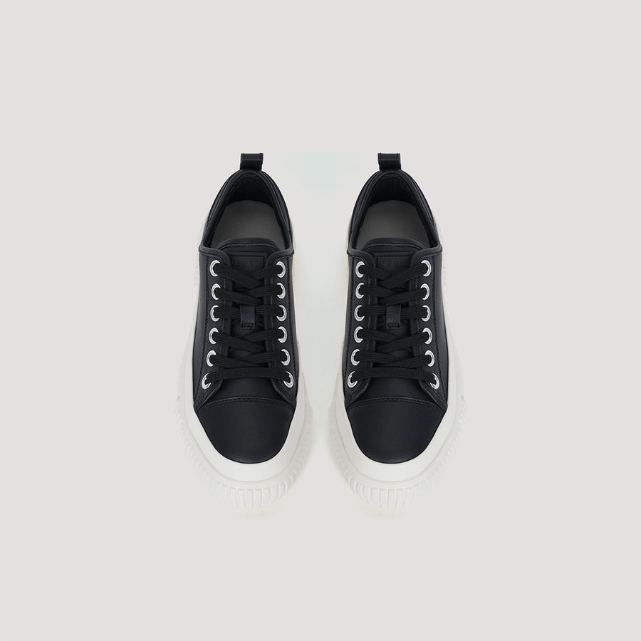 EVA PLATFORM SIGNATURE SNEAKER - BLACK/BEIGE