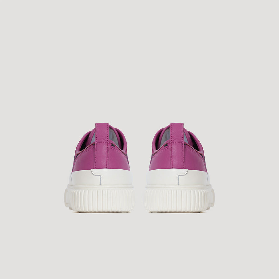 EVA PLATFORM LEOPARD PRINT SNEAKER - FUCHSIA/BEIGE