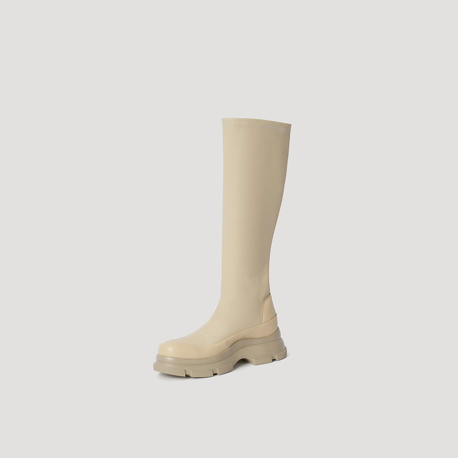 GAO EVA HIGH BOOTS - TAN/TAN