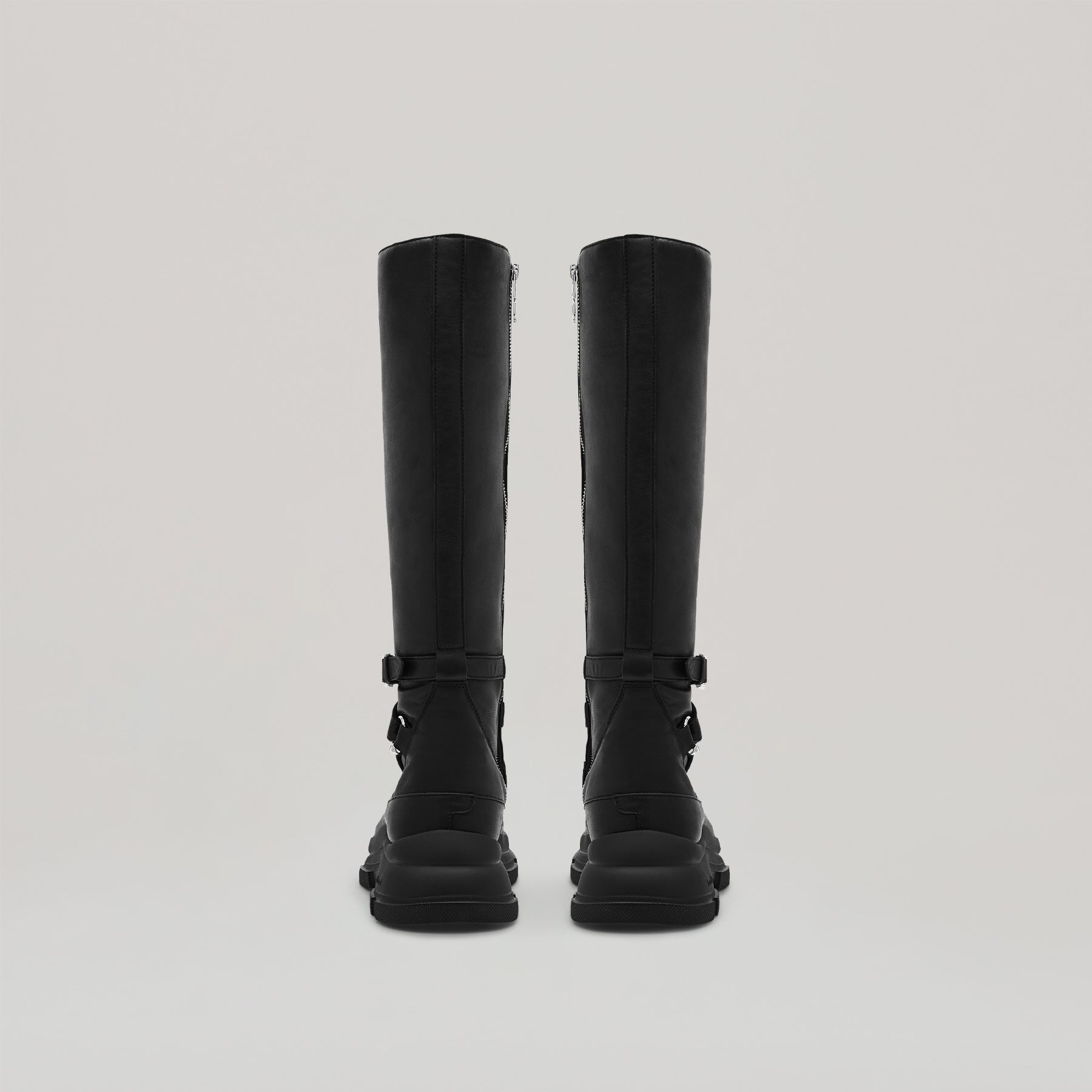 both - GAO EVA LEATHER KNEE BOOTS-BLACK/BLACK – both paris