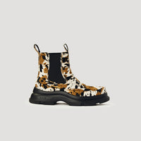 GAO EVA CHELSEA - BROCKLED-COW-PRINT/BLACK