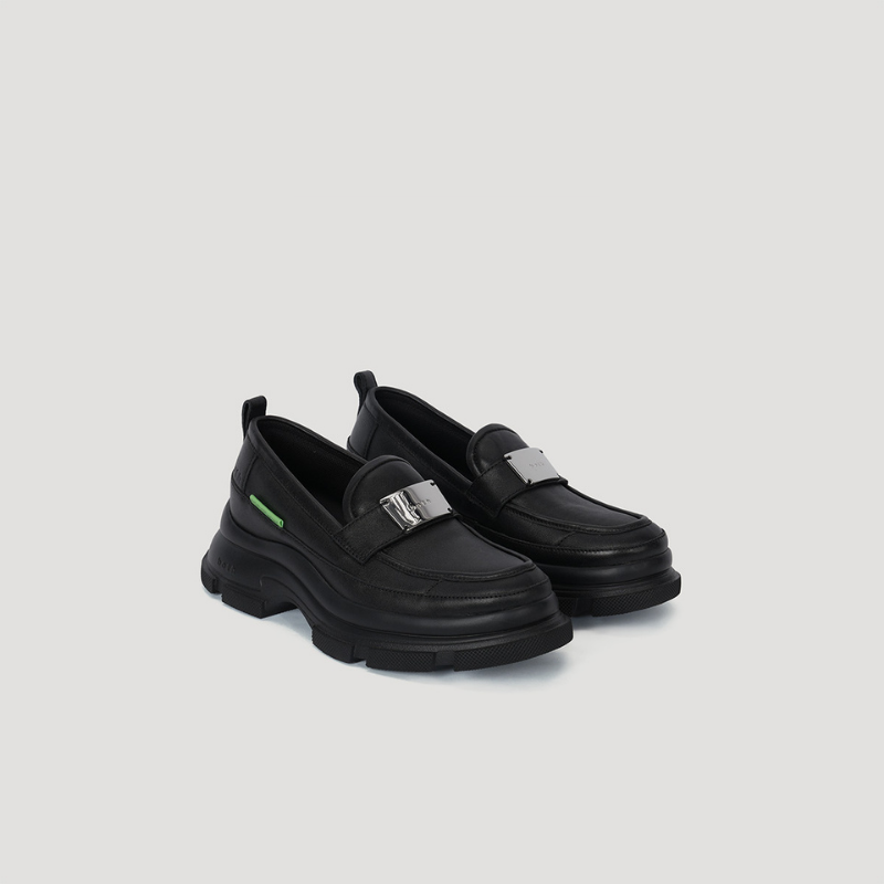 both - GAO EVA METAL LOGO LOAFER-BLACK/BLACK – both paris both - GAO EVA METAL LOGO LOAFER-BLACK/BLACK – both paris