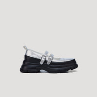 both - GAO EVA TWO STRAP MARYJANE-SILVER/BLACK